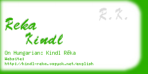 reka kindl business card